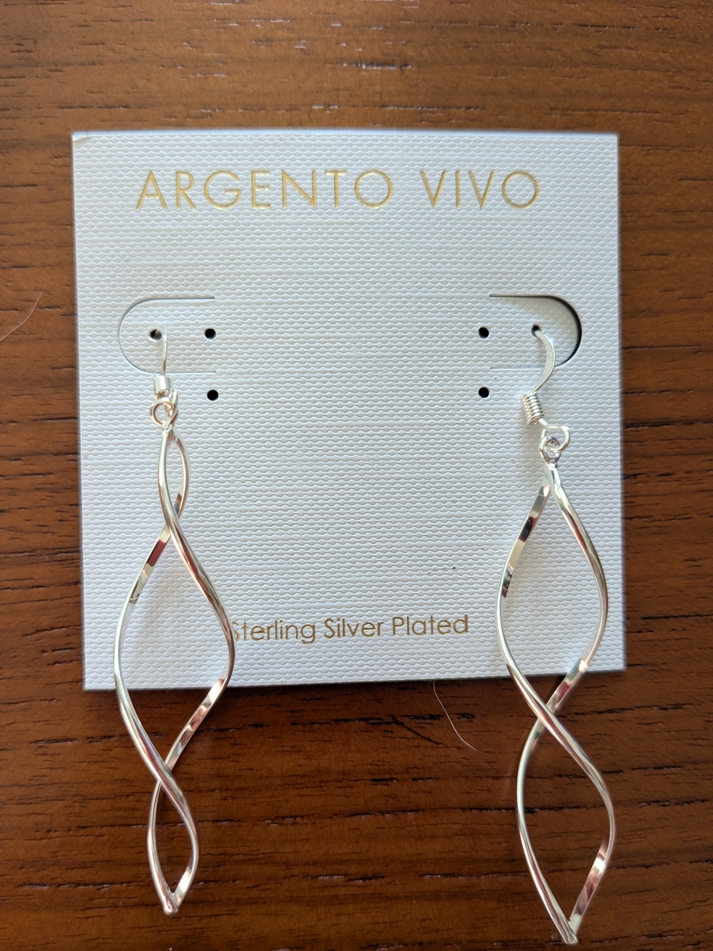 Argento Vivo Silver Twisted Drop Earrings NEW